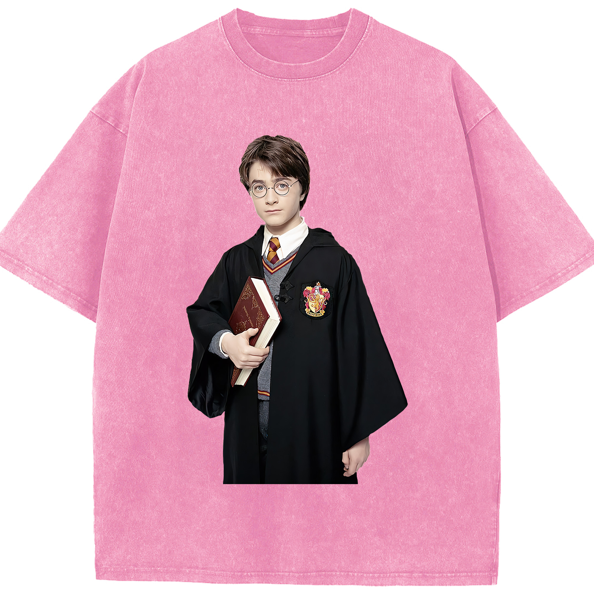 （画像用） Harry Potter ハリー・ポッターシリーズ 綿100% ヴィンテージ風 半袖Tシャツ（フロントプリント）